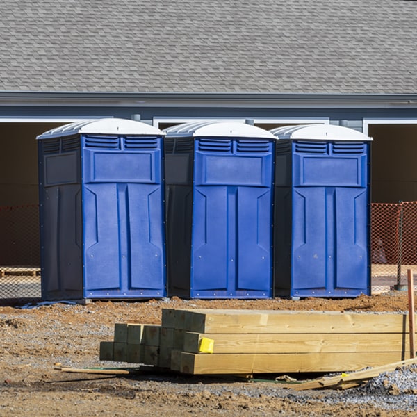 how often are the porta potties cleaned and serviced during a rental period in Encampment WY